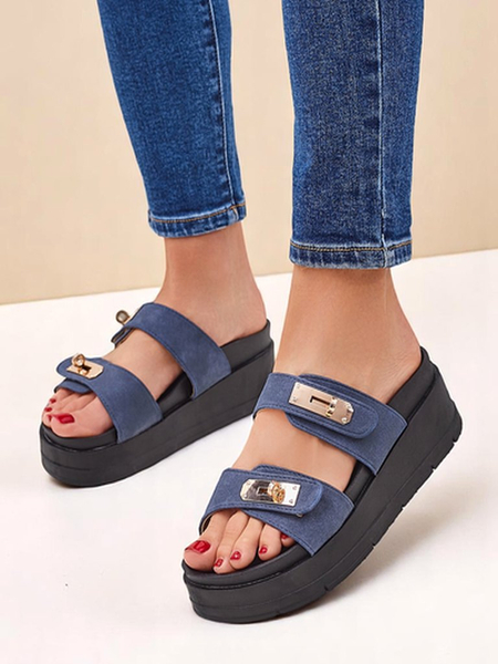 Royalfashion Sandale dama cu platformă și catarame Dalia