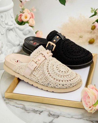 Royalfashion Flip-flops de damă cu broderie Leronip