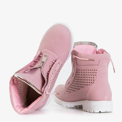 Ghete de drumeție ajurate pentru femei Ice Love roz - pantofi