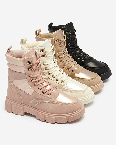 Bootsy Fuego Rosa - Pantofi Dama Stilati Cu Toc Plat