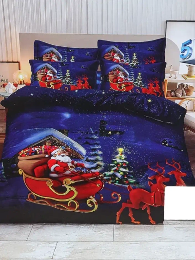 Royalfashion set de lenjerie de Crăciun 160x200 complet 3-PARTE
