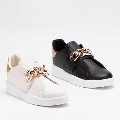 Pantofi sport slip-on dama crem Derera - Incaltaminte