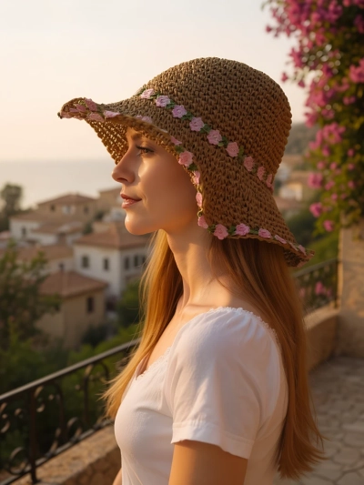 Royalfashion Pălărie de paie pentru femei Malvera