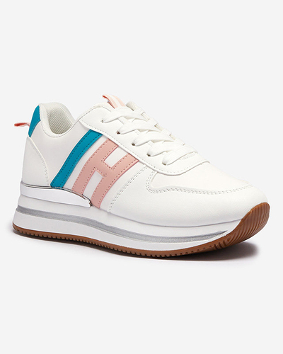 OUTLET Pantofi sport pentru femei albi cu inserții colorate Ajiha - Încălțăminte