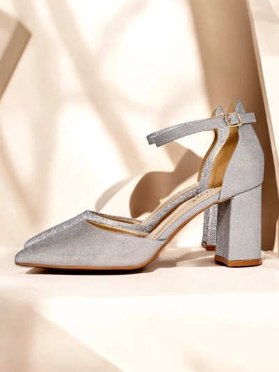 Royalfashion Pantofi cu toc strălucitor pentru femei Noratt