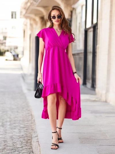 Rochie midi Royalfashion pentru femei cu tiv asimetric