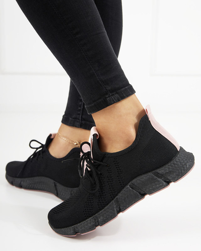 Pantofi sport de dama Bommgi negri si roz - Incaltaminte