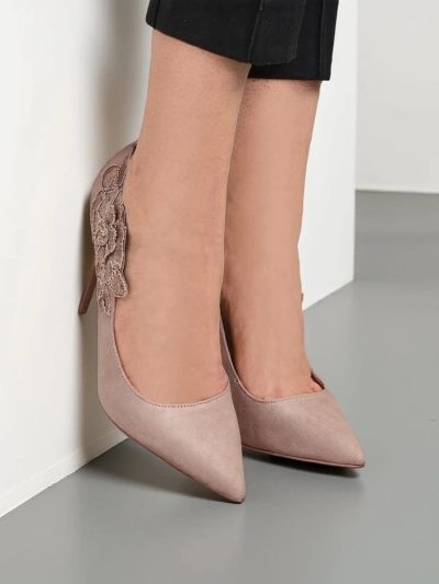 Royalfashion Tocuri stiletto pentru femei cu flori Sollabe