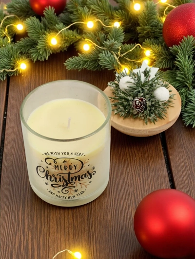 Lumânare parfumată de Crăciun Merry Christmas Happy New Year