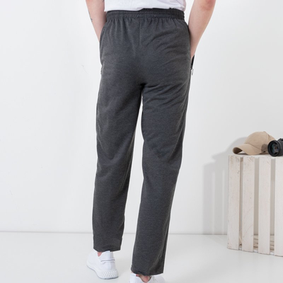Pantaloni de trening bărbați gri închis - Îmbrăcăminte