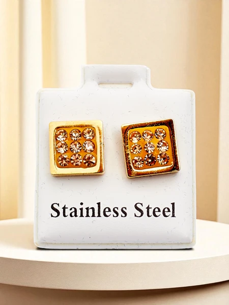 Royalfashion Cercei pătrați pentru femei cu zirconiu cubic