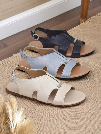 Royalfashion Sandale de damă cu talpă plată Solea Comfort