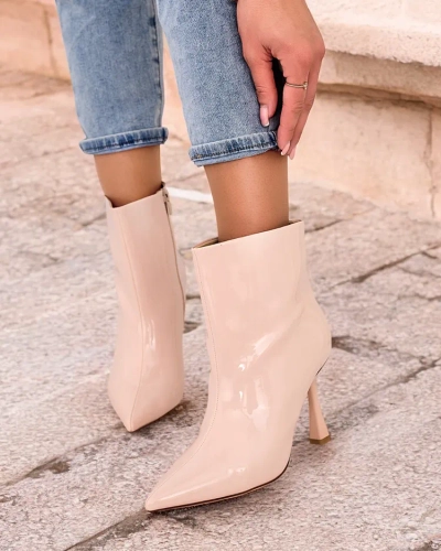 Royalfashion Loori lăcuite cizme cu toc stiletto pentru femei