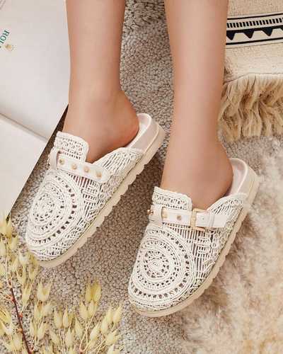 Royalfashion Flip-flops de damă cu broderie Leronip