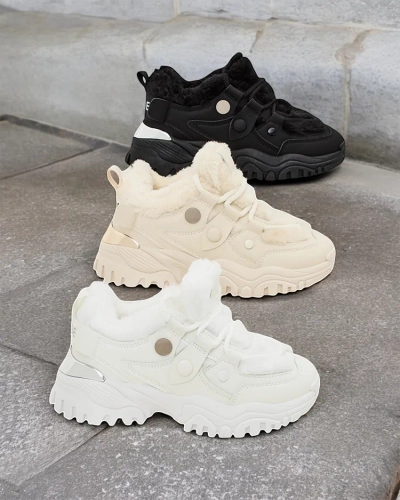 Pantofi sport pentru femei Royalfashion cu interior din blană Poriomo