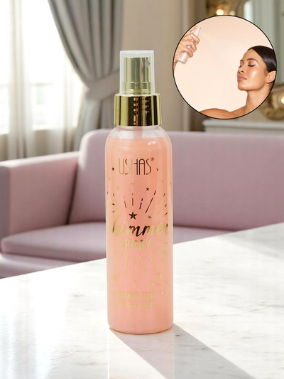 USHAS Summer Spray - Iluminator lichid pentru față și corp Peach