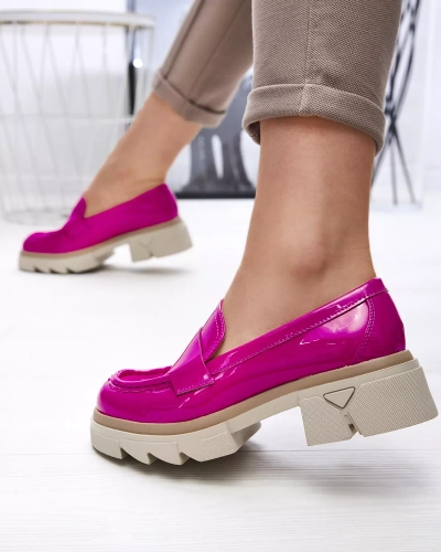 Royalfashion Mocasini fucsia lăcuită pentru femei Gelopa