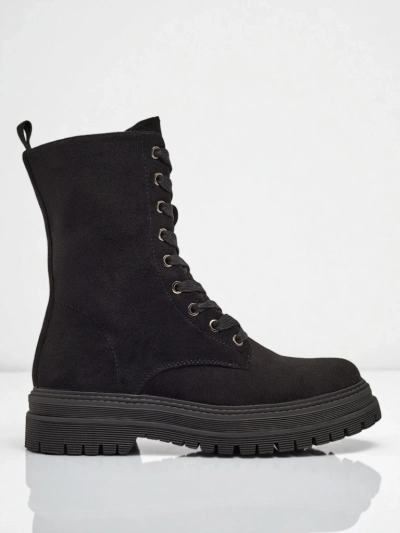 Botine damă eco piele întoarsă tip workeri Molistea