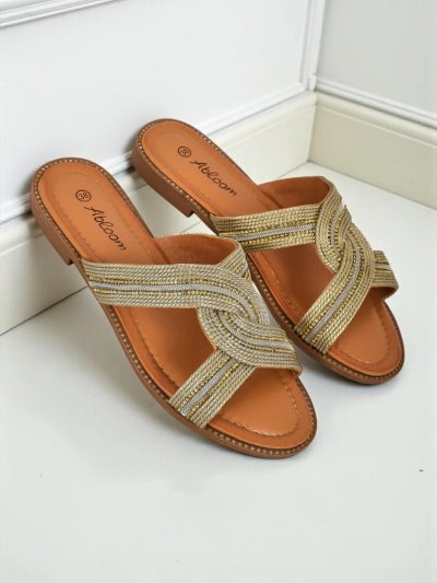Royalfashion Babes Klapki Braided Woven Breeze