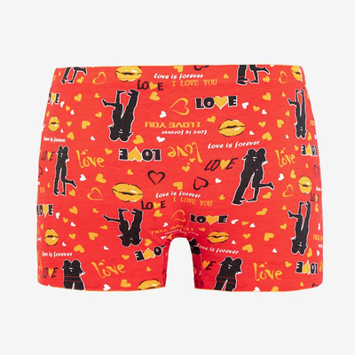 Boxer pentru bărbați cu imprimare roșie - lenjerie de corp