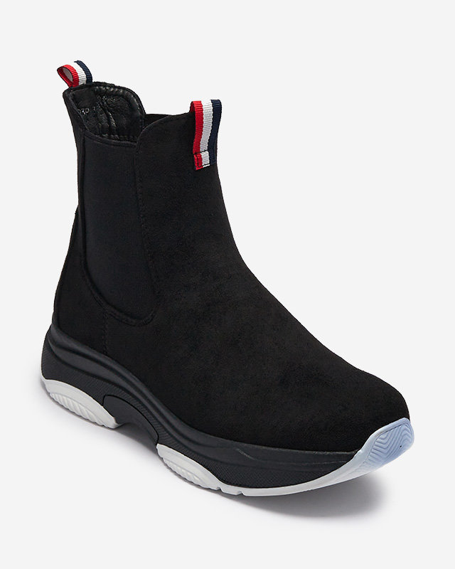 OUTLET Cizme izolate din eco-suede negru pentru femei Ducti- Footwear