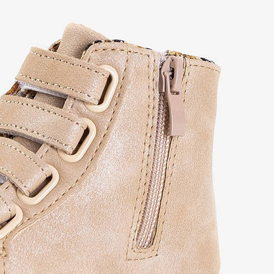 Adidași de sport bej pentru copii cu arcuri Pantloye - Încălțăminte