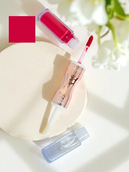 Ruj și luciu de buze incolor 2-în-1 See Fuchsia