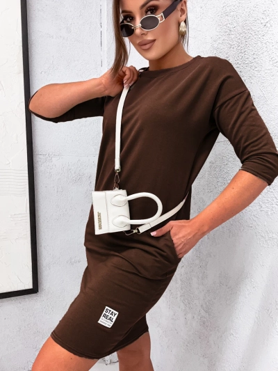 Royalfashion Rochie mini din material textil pentru femei