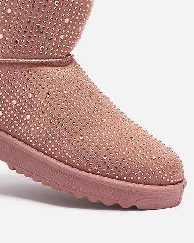 Cizme de zăpadă damă roz închis cu zirconiu cubic Rudis - Încălțăminte