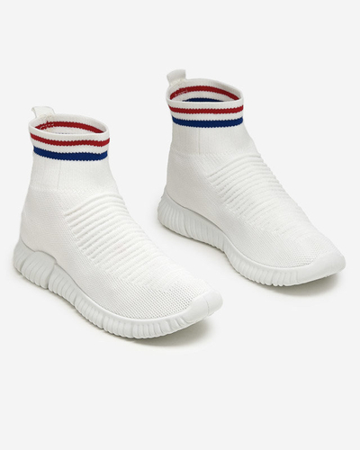 Pantofi sport slip-on de damă albi de la Deloni - Încălțăminte