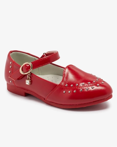 Pantofi roșii pentru fete cu pietre Praja- Footwear