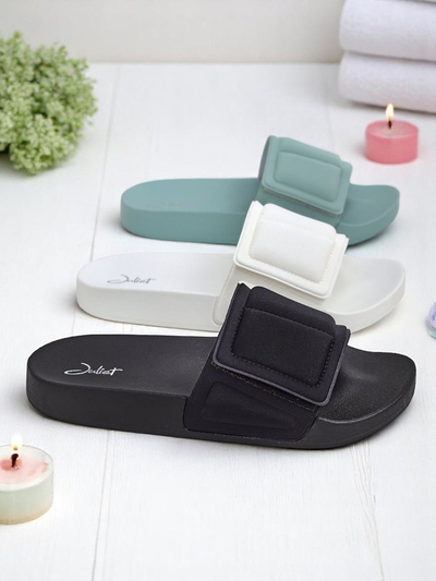 Royalfashion Damskie klapki na płaskiej podeszwie FlexiWalk