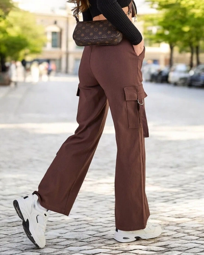 Royalfashion Pantaloni de luptă pentru femei din material textil