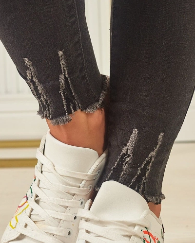 Royalfashion Blugi conici din bumbac pentru femei