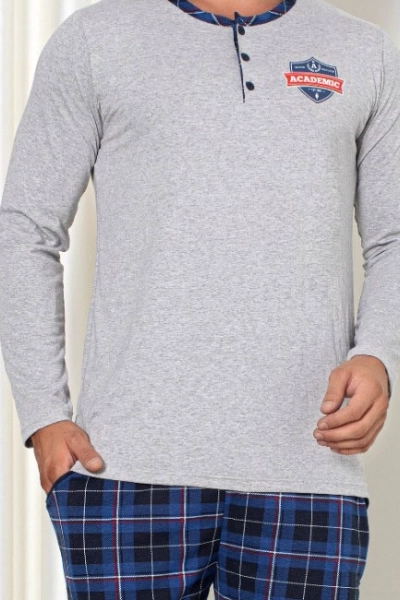 Royalfashion Pijama bărbătească în carouri din bumbac