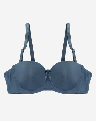 Sutien căptușit de damă albastru închis - Lenjerie intima