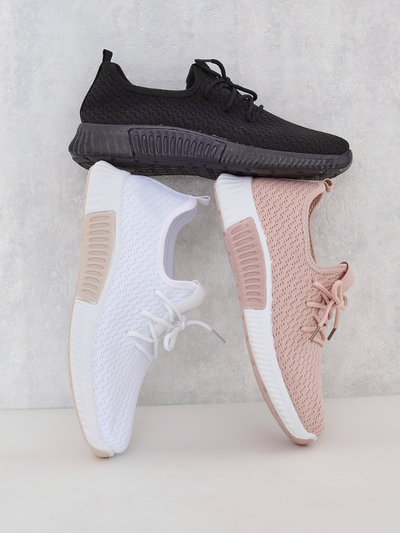 Pantofi sport din material textil pentru femei roz Vobbu- Footwear