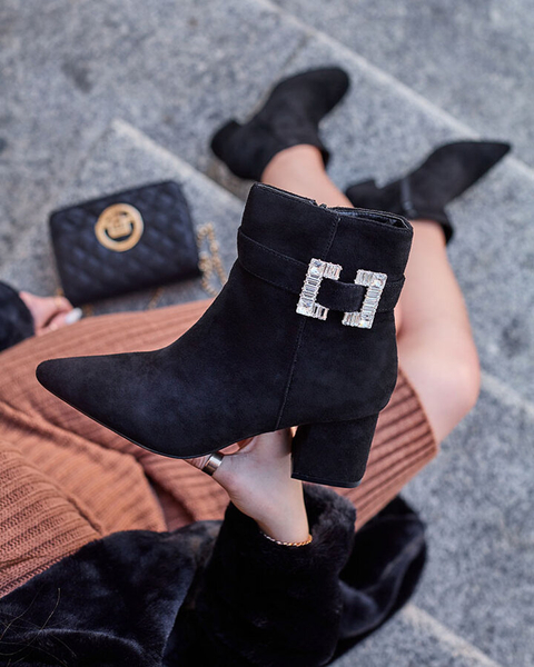 Royalfashion Cizme stiletto joase pentru femei negre Masemart