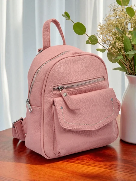 Moteriška kuprinė Ariadne Rosa Królewska Moda iš ekologiškos odos 25x25 cm