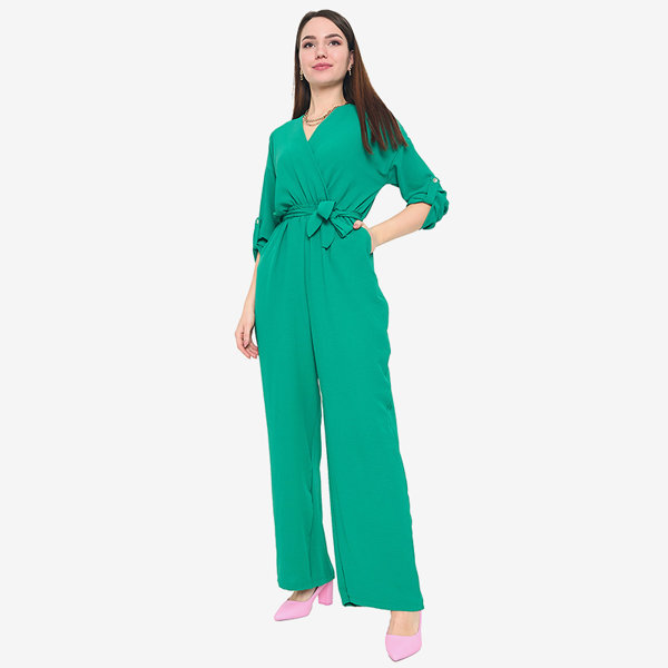 Salopetă lungă de damă verde - Îmbrăcăminte