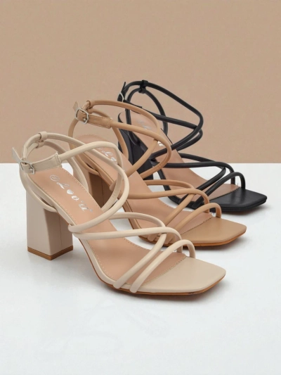 Royalfashion Sandale cu toc gros pentru femei Elysia