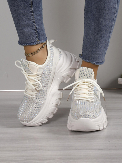 Royalfashion Adidași sportivi pentru femei cu strasuri Blysco