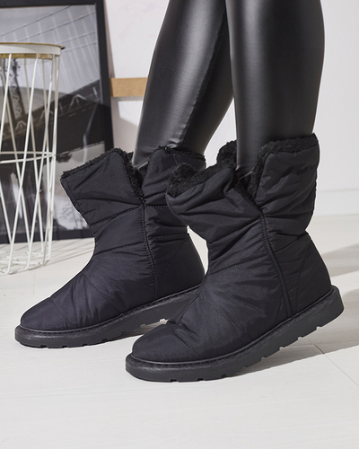 Negru cizme pentru femei a'la cizme de zăpadă Kalioli- Footwear