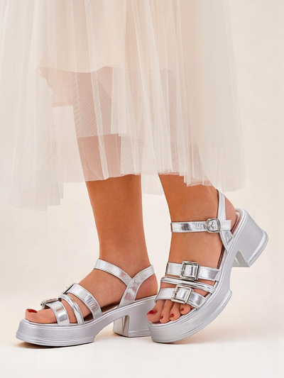 Royalfashion Sandale dama cu toc jos Otteze