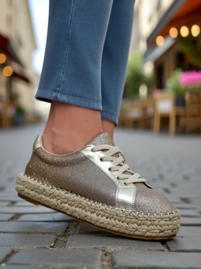 Royalfashion Sneakers pentru femei cu sclipici Sercele