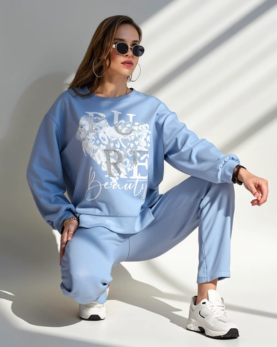 Royalfashion Set de viscoză pentru femei cu imprimeu