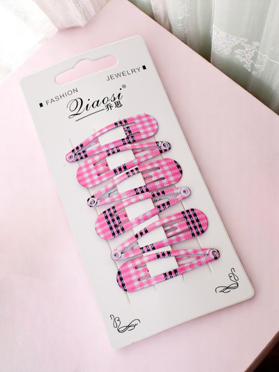 Royalfashion Set de 6 agrafe de păr în carouri