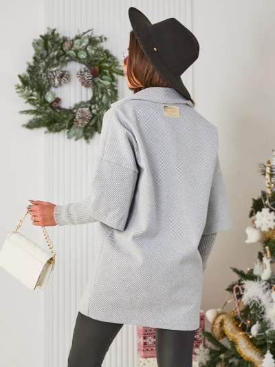 Royalfashion Palton de damă cu mâneci de pulover