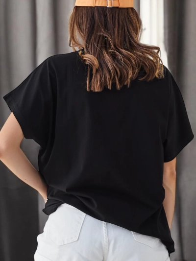 Royalfashion Tricou din bumbac pentru femei A lot de inimioare