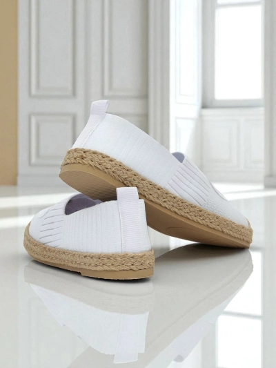 Espadril pa dama Calista Biancha – blanku platé di suède ekológiko, estilo italiano
